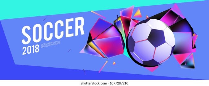 soccer 2018 background banner and poster
