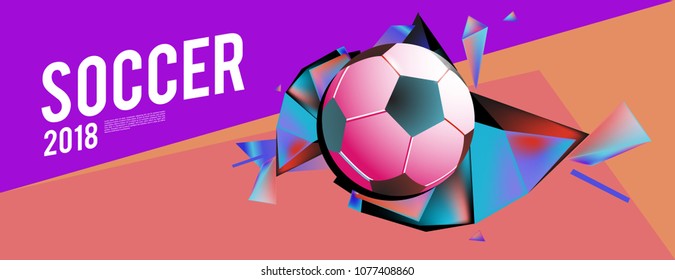 soccer 2018 background banner and poster