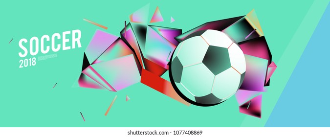soccer 2018 background banner and poster