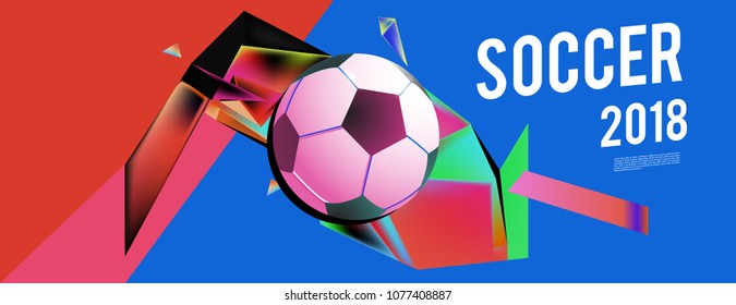 soccer 2018 background banner and poster