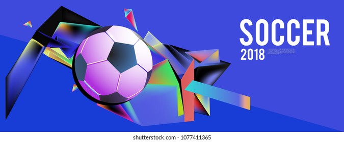 soccer 2018 background banner and poster