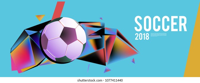 soccer 2018 background banner and poster