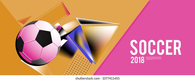 soccer 2018 background banner and poster