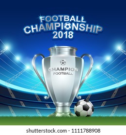 Soccer 2018 championship tournament vector illustration