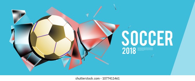 soccer 2018 world championship cup background banner and poster