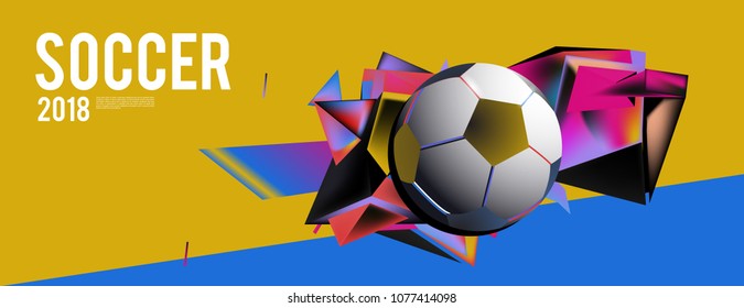 soccer 2018 world championship cup background banner and poster