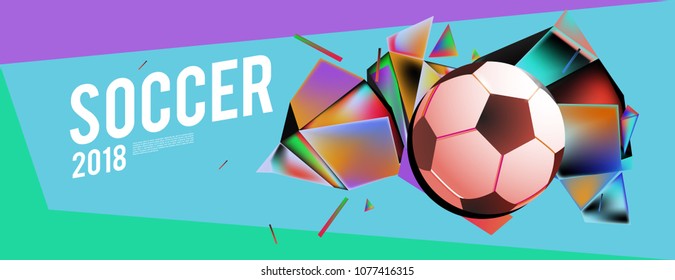 soccer 2018 world championship cup background banner and poster