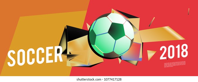 soccer 2018 world championship cup background banner and poster