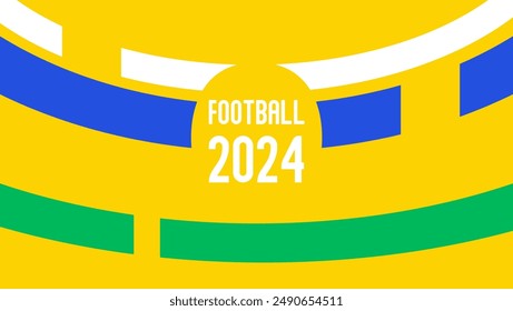 Fondo de Anuncio de Fútbol 2024, Ilustración vectorial