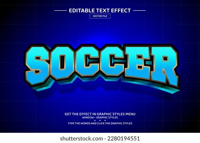Soccer 3D editable text effect template