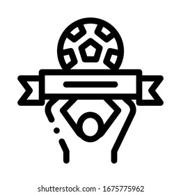 Soccer Above All Icon Vector. Outline Soccer Above All Sign. Isolated Contour Symbol Illustration