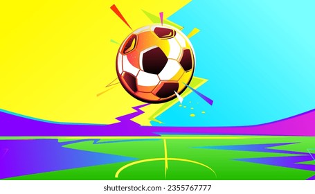 Soccer abstract background design. The sports concept.