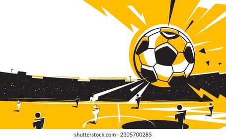 Soccer abstract background design. Vector illustration of sports concept.