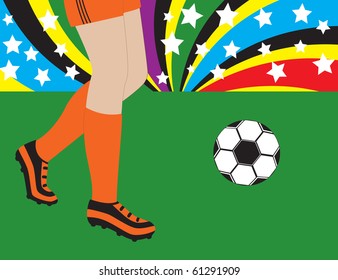 Soccer abstract vector illustration.