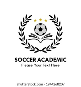 Soccer academic logo template illustration