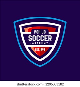 Soccer academy badge sport logo template