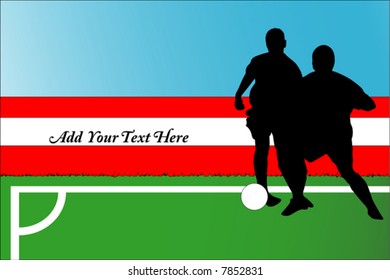 Soccer action illustration