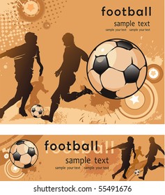 Soccer Action player. Team on Abstract Background of stars. Original Vector illustration sports series. Abstract Classical football poster.