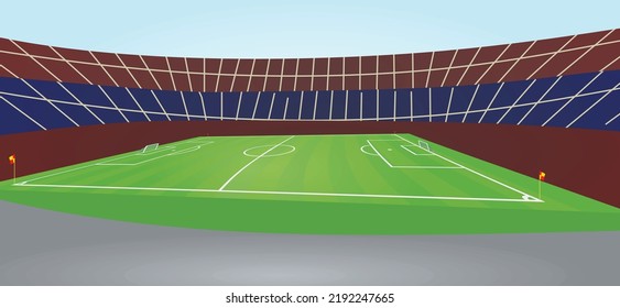 Soccer arena stadium. vector illustration