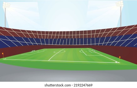 Soccer arena stadium. vector illustration