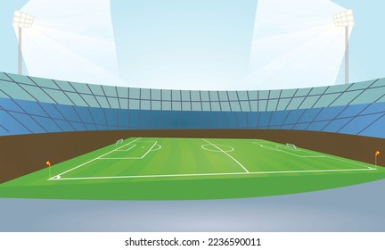 Soccer arena stadium. vector illustration