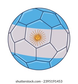 soccer argentina ball illustration design
