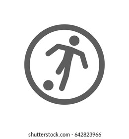 Soccer athlete Icon in trendy flat style isolated on white background. Award symbol for your web site design, logo, app, UI. Vector illustration, EPS10.