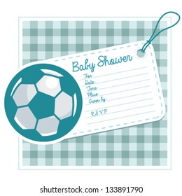 Soccer Baby Shower Invite Card