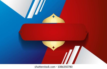 Soccer background with brazilian label and texture of vector elements. International sport and trend tournament