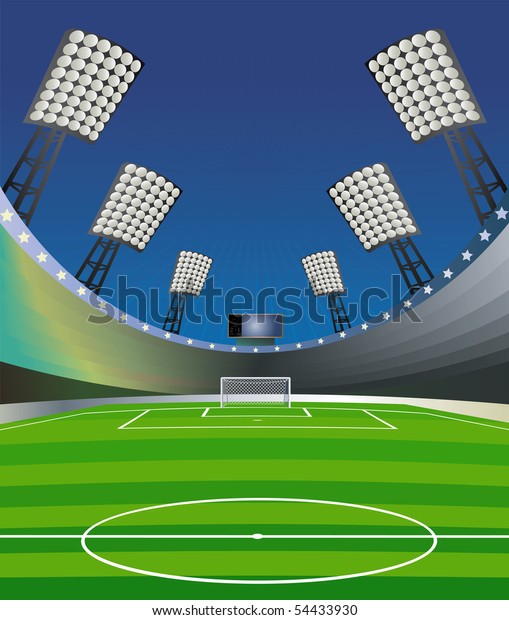Soccer Background Stadium Vector Illustration Stock Vector Royalty Free
