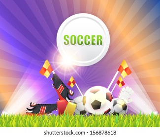 Soccer Background Vector Design