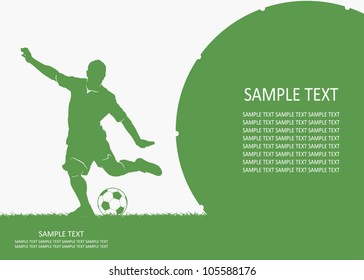 Soccer background - vector illustration