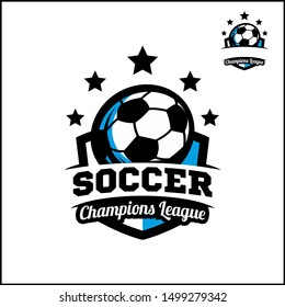 Soccer badge champions league logo vector