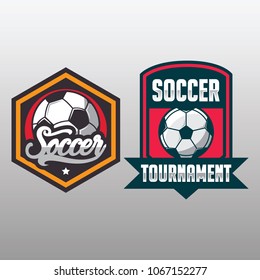 Soccer badge, football logo sport