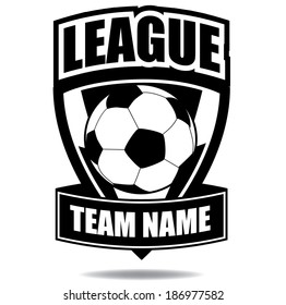 Soccer badge icon symbol EPS 10 vector, grouped for easy editing. No open shapes or paths.