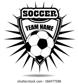 Soccer badge icon symbol EPS 10 vector, grouped for easy editing. No open shapes or paths.