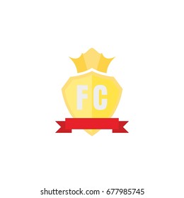 Soccer Badge Logo. Vector Illustration.
