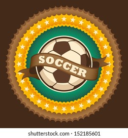 Soccer badge. Vector illustration.