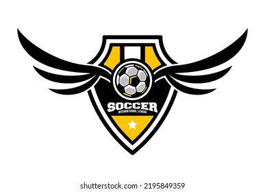 Soccer Badges with Wings. Football logo