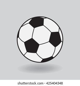 Soccer ball. 2022 European Championship Soccer ball isolated on grey background with shadow Football sport icon. Vector logo. For Art, Print, Web design. Sports game symbol. Ball sign 2023 app banner