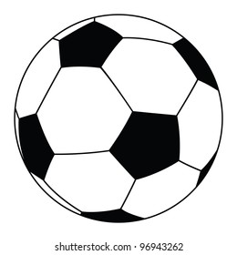 Black Outline Vector Football On White Stock Vector (Royalty Free ...