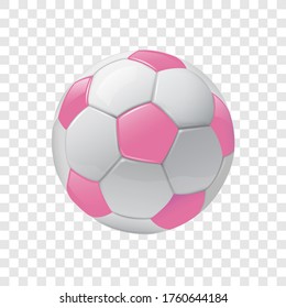 Soccer ball 3D icon on transparent background
