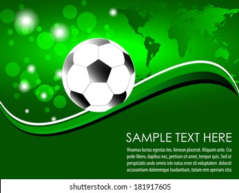 Soccer ball with abstract background/design for posters, diplomas, desktop background and layout/vector illustration