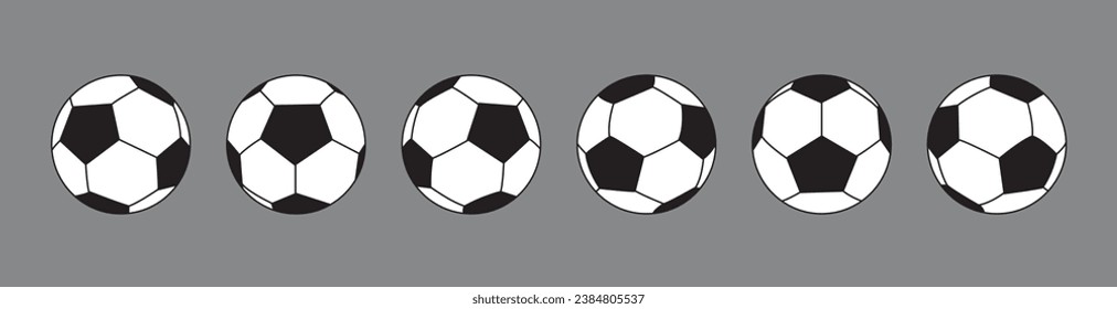 Soccer Ball Animation Spinning Vector Illustration