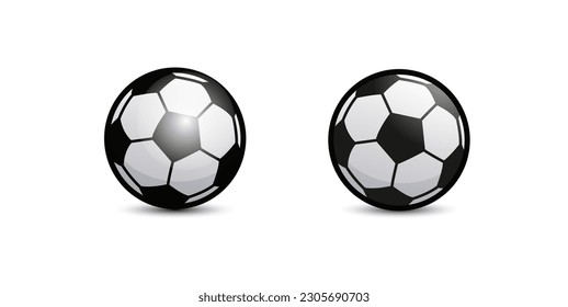 Soccer ball or association football flat vector icon for sports apps and websites