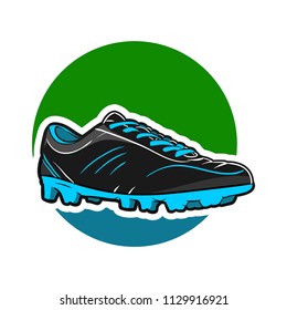 Soccer ball with background round