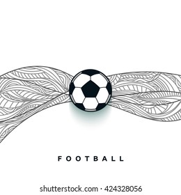 Soccer ball banner with background.