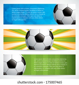 Soccer ball banners.Vector