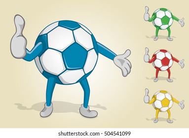 Soccer Ball With Big Thumb Up