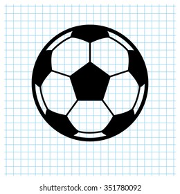 Soccer ball - black vector icon